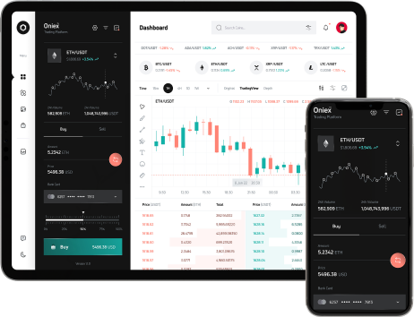 An illustration of Bitcoin and Ethereum coins